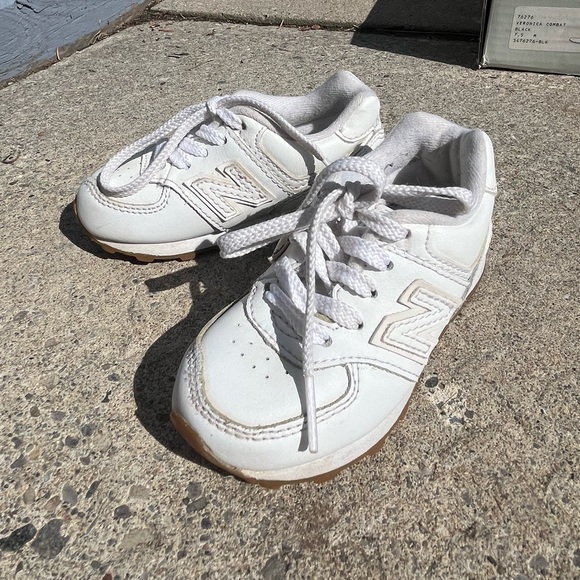 New Balance Kids White Sneakers - Picture 3 of 6